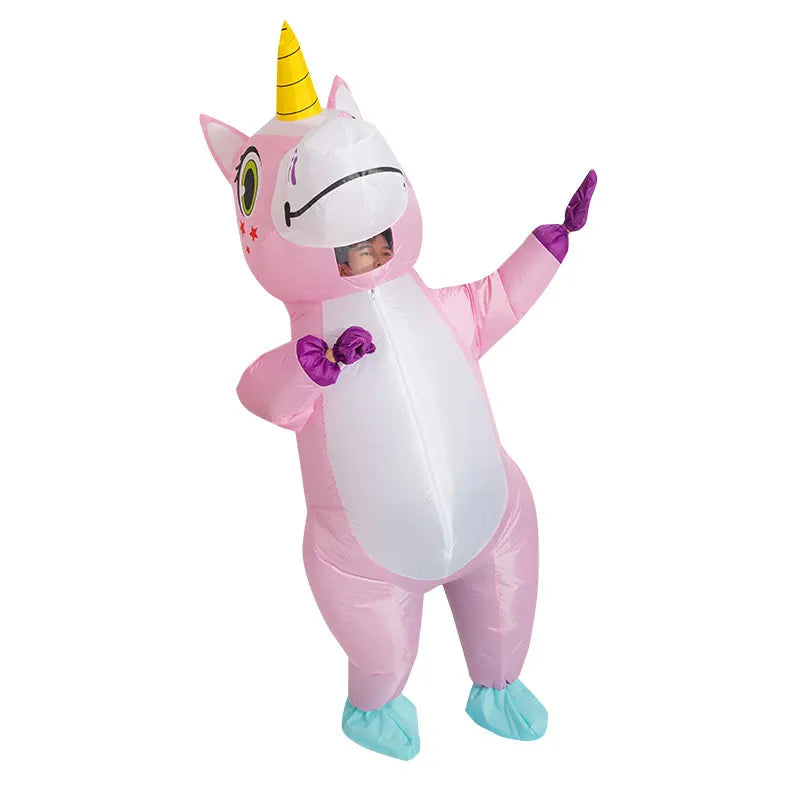 Déguisement Licorne Gonflable Rose Stylé