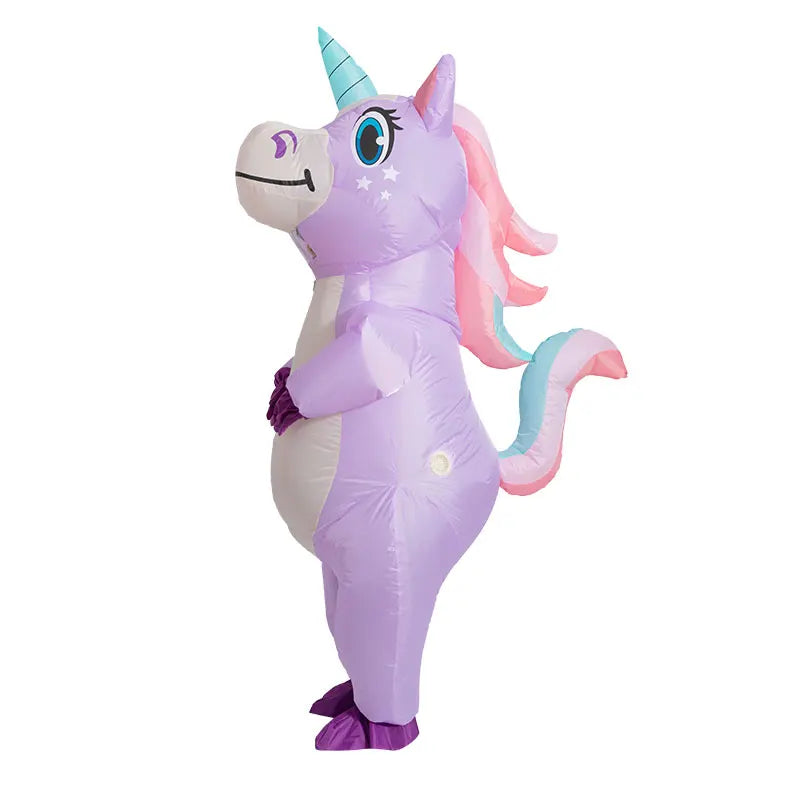 Déguisement Licorne Gonflable Violet de qualité