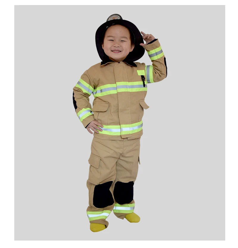 Déguisement Pompier Beige Enfant Léger Khaki