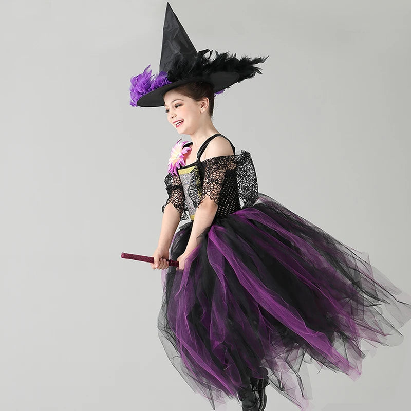 Déguisement Sorcière Tutu Violet léger