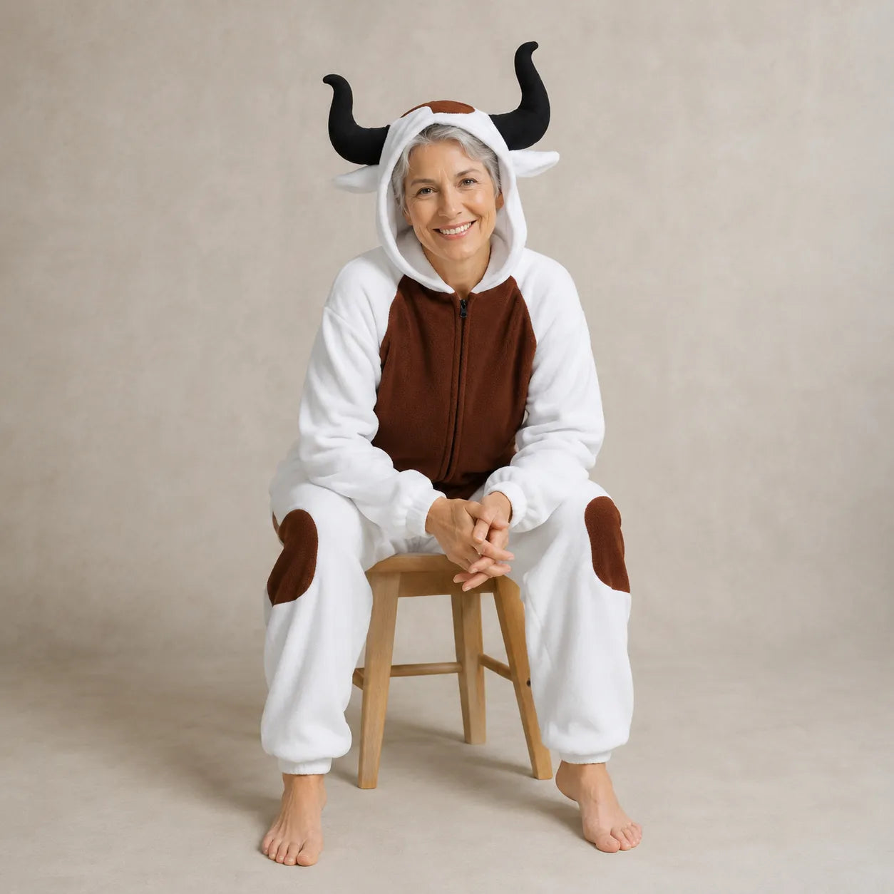 Déguisement Taureau Adulte Blanc et Marron Cool