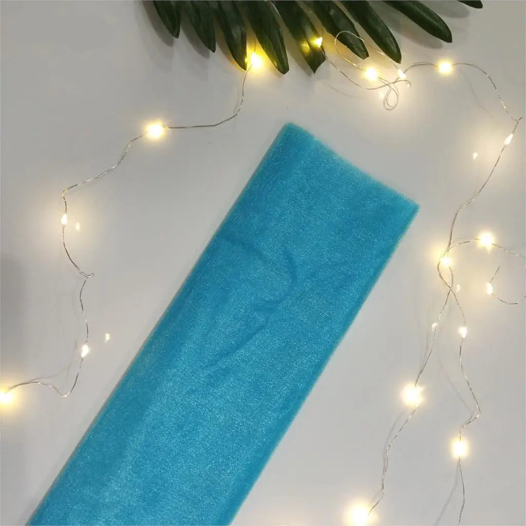 Drapé Arche Mariage Bleu en Organza Chic