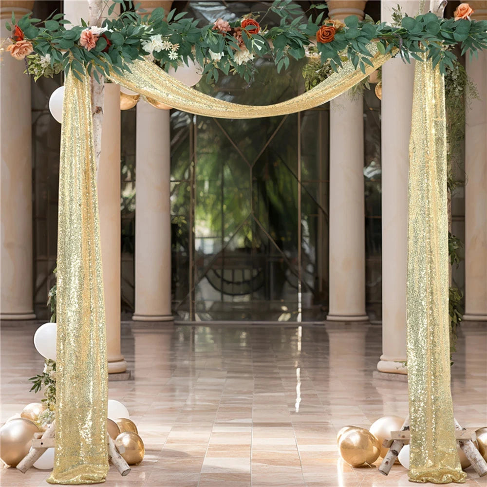 Drapé Arche Mariage Doré Chic