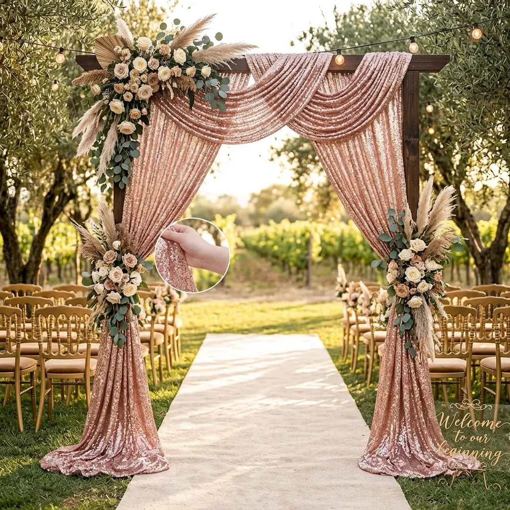 Drapé Arche Mariage Etincelant Vaporeuex