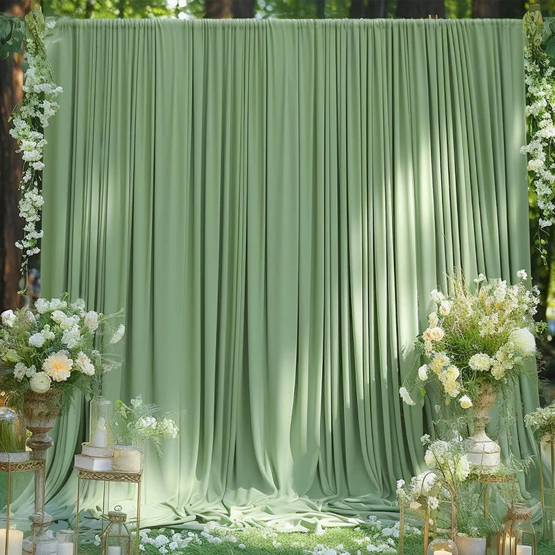Drapé Plafond Mariage Vert Chic