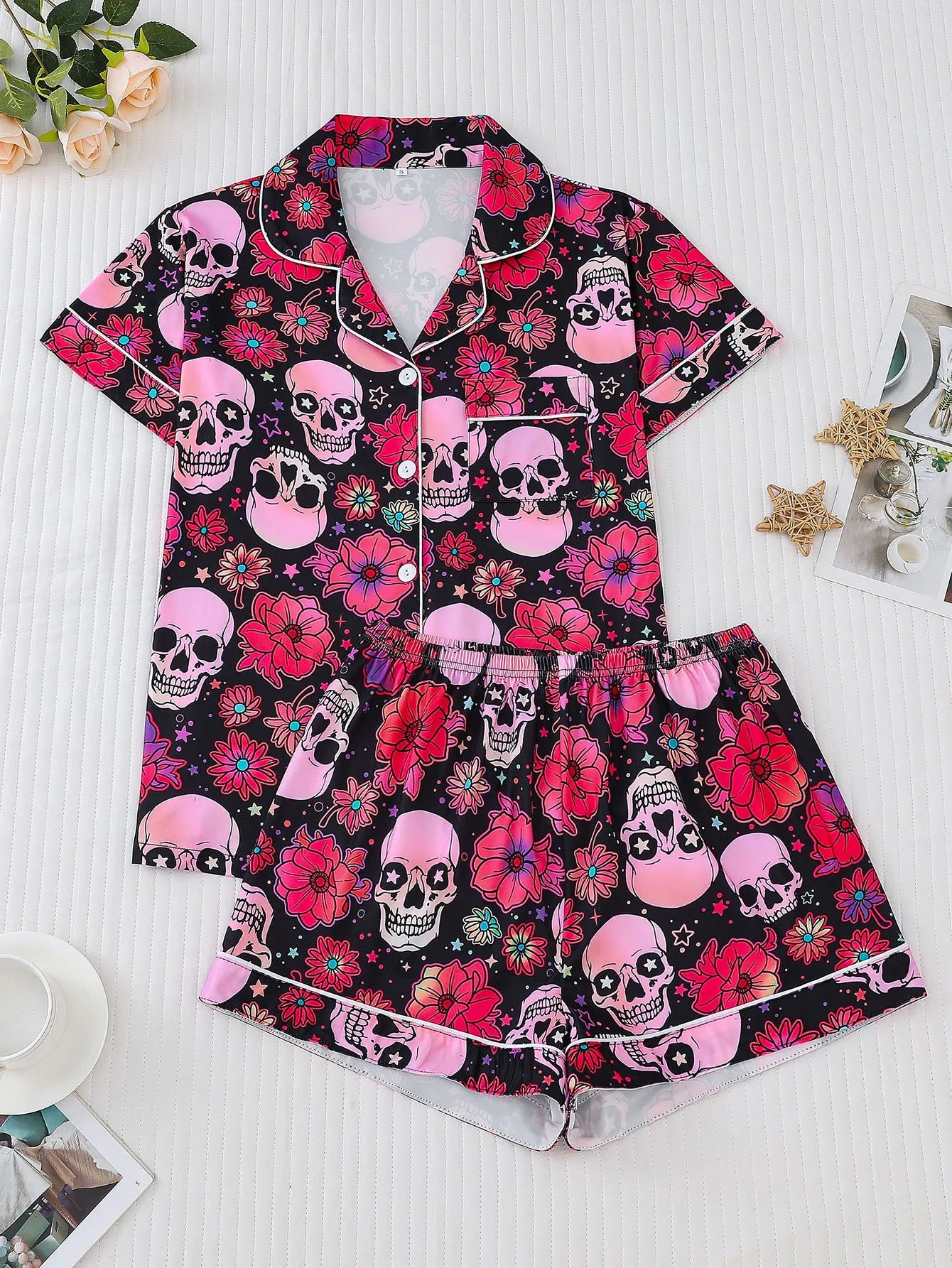 Ensemble Pyjama Confortable Halloween Femme Coloré