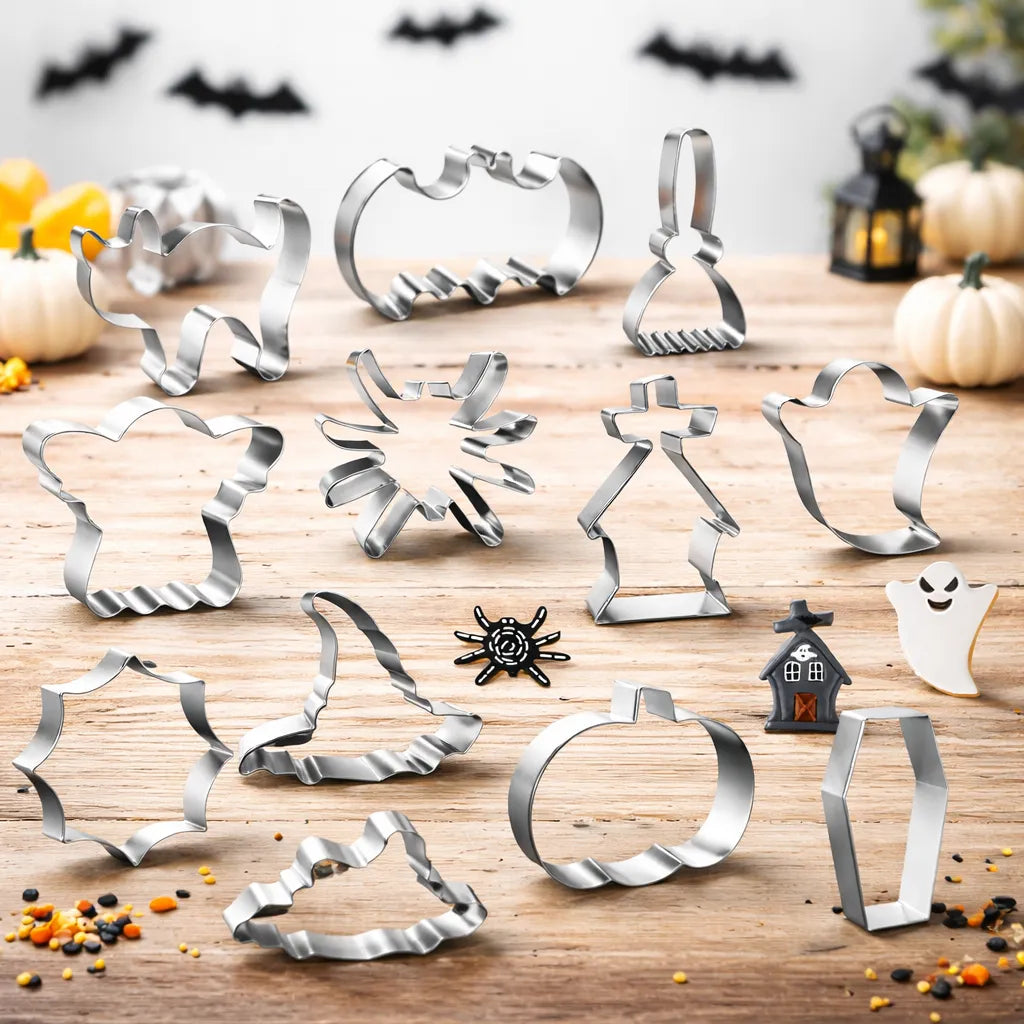 Ensemble de 12 Emporte-Pièces Halloween en Inox