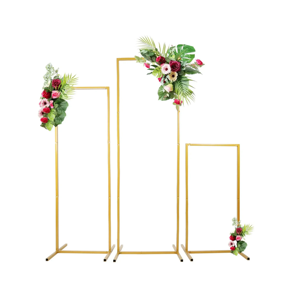 Ensemble de Supports Arc Mariage Dorés Chic