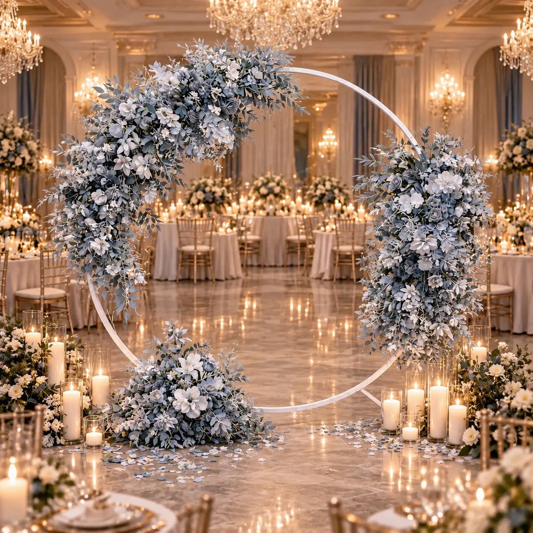Fausses Fleurs Bleues Décoratives Pour Arches unique