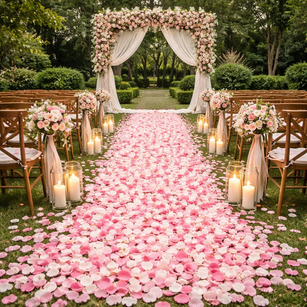 Faux Pétales De Rose Satinés