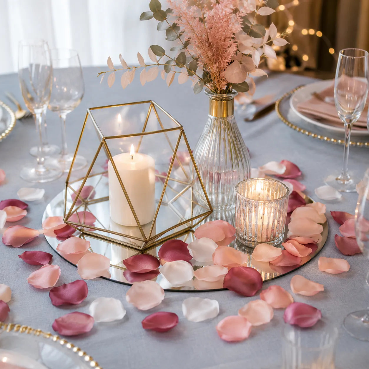 Faux Pétales De Rose Satinés Raffinée