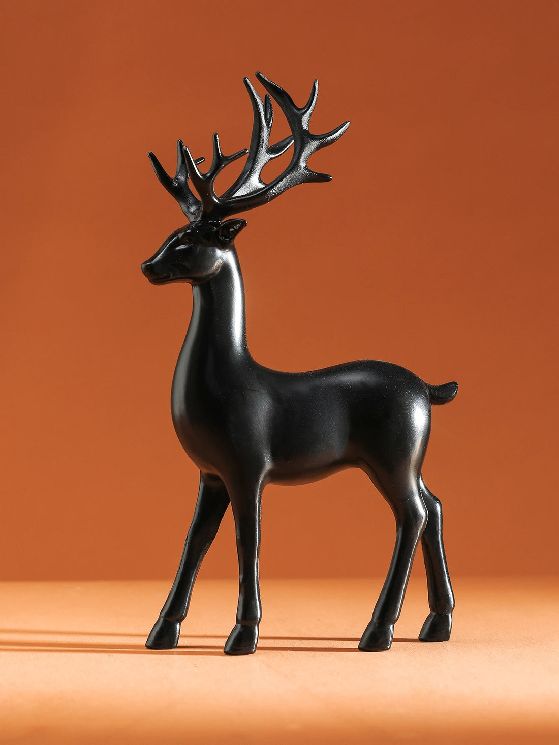 Figurine Rennes de Noël Noirs en Résine 