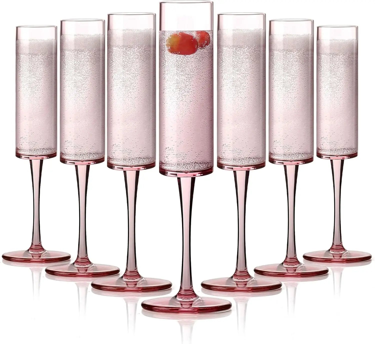 Flûte à Champagne Mariage Rose Incassable Durable