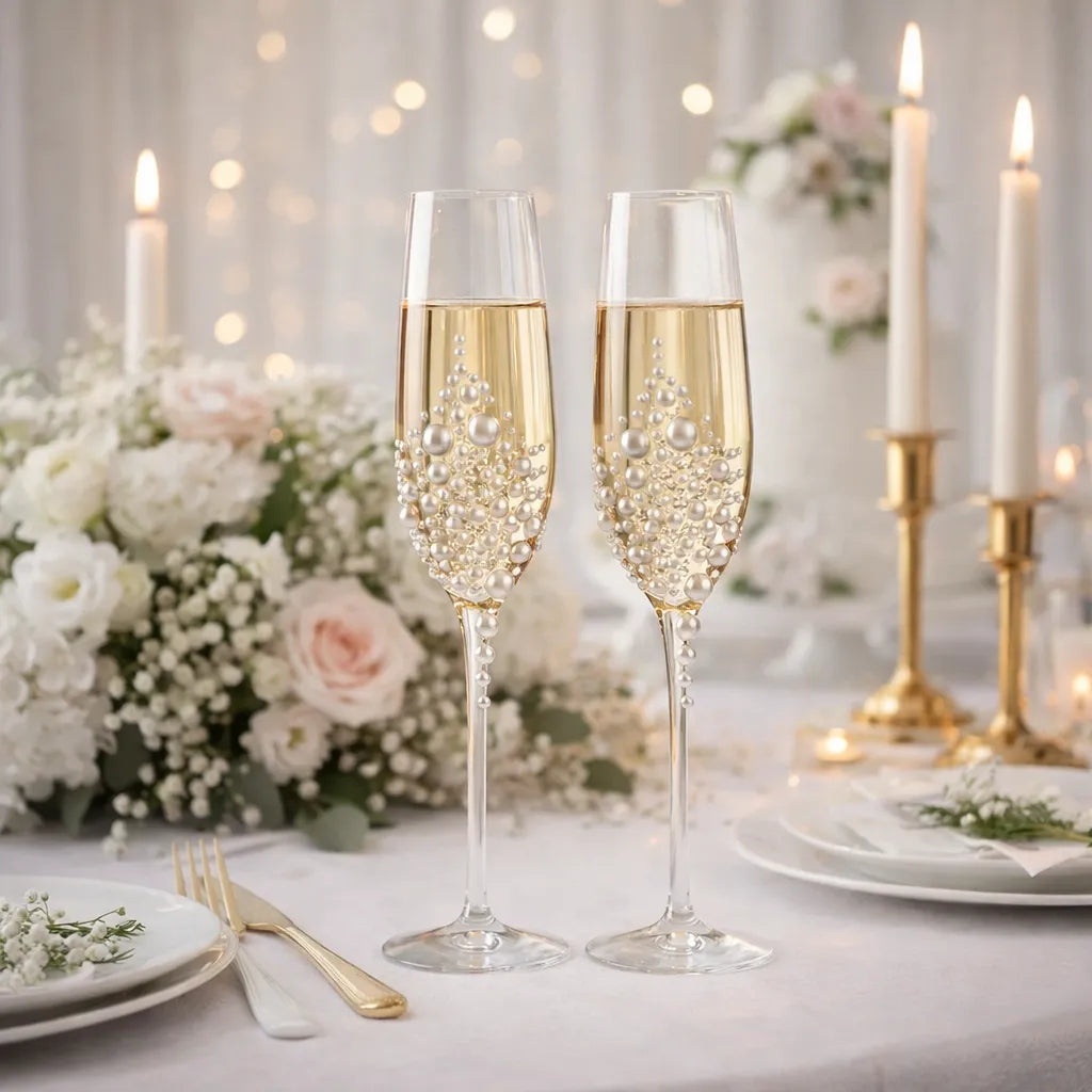 Flûte à Champagne à Perles