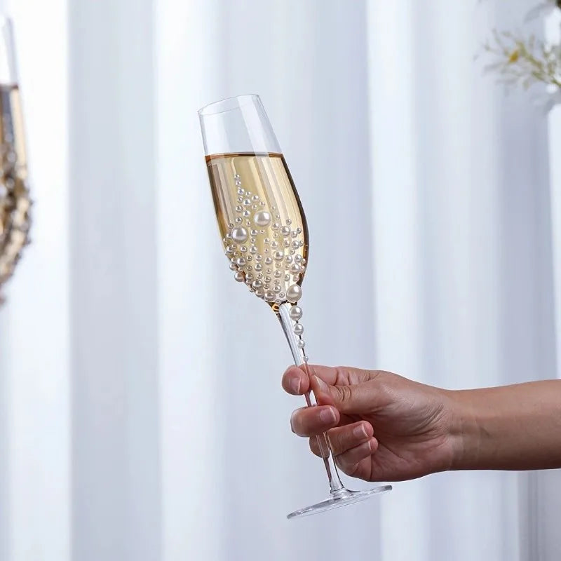 Flûte à Champagne à Perles Beau