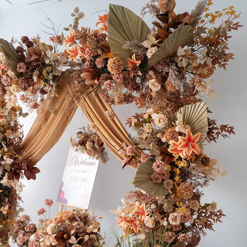Fleur Arche Mariage à Feuilles d’Eventail Sophistiqué