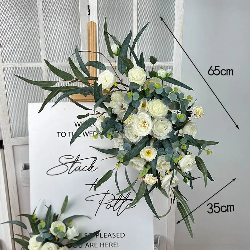 Fleurs Blanches à Feuilles Arche Mariage Grand