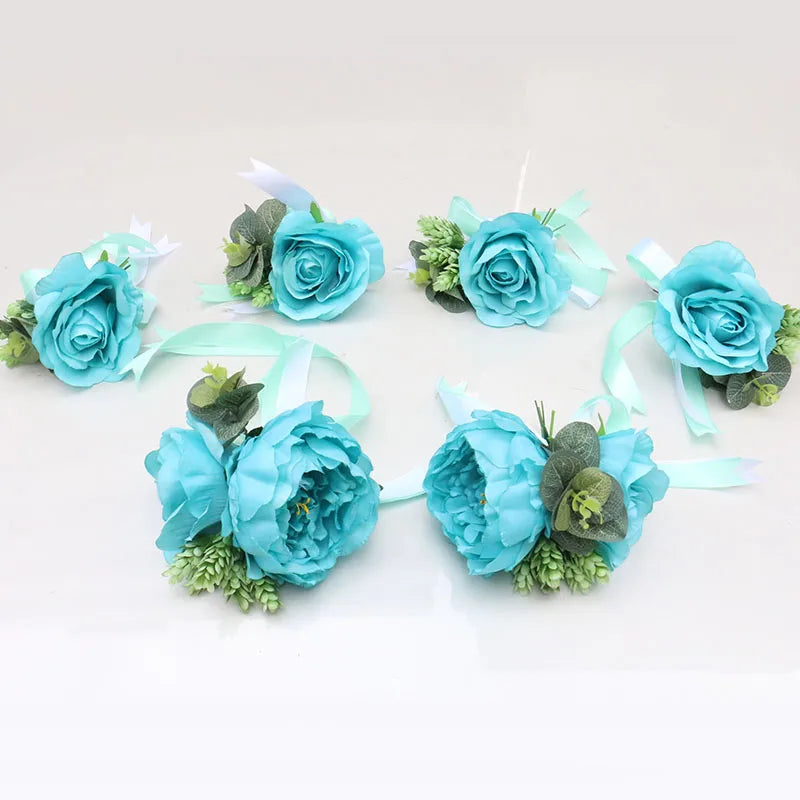 Fleurs Bleues Design Voiture Mariage Bohème