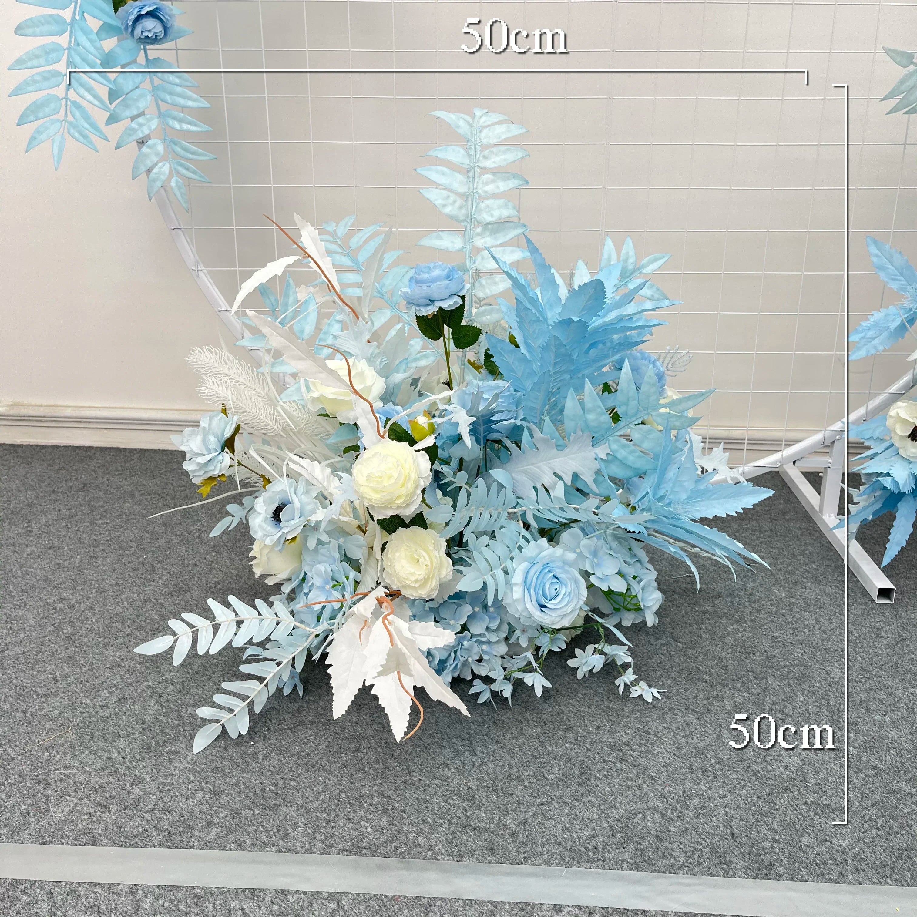Fleurs Bleus Artificielles Arche Mariage chic