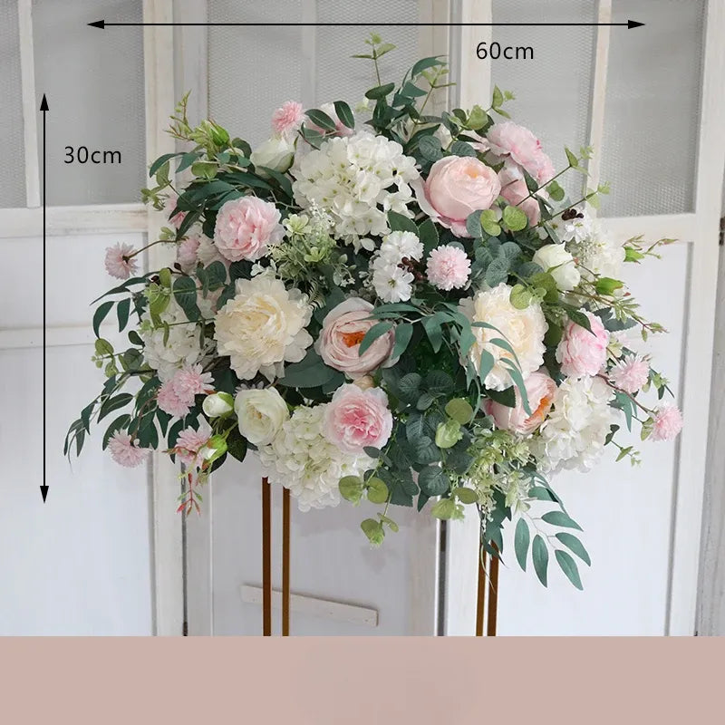 Fleurs Centre de Table Roses et Blanches Raffiné