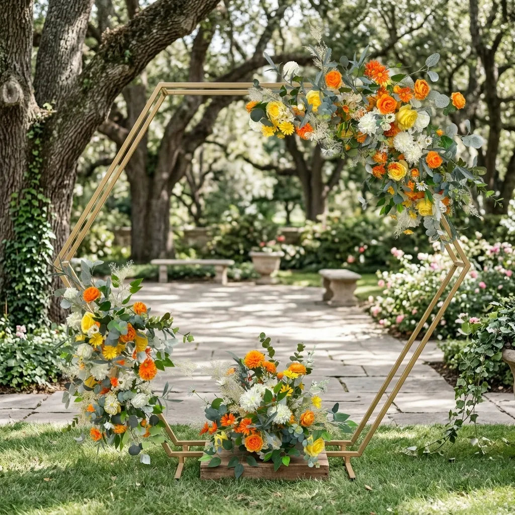 Fleurs Pimpantes pour Arche Mariage Raffinée