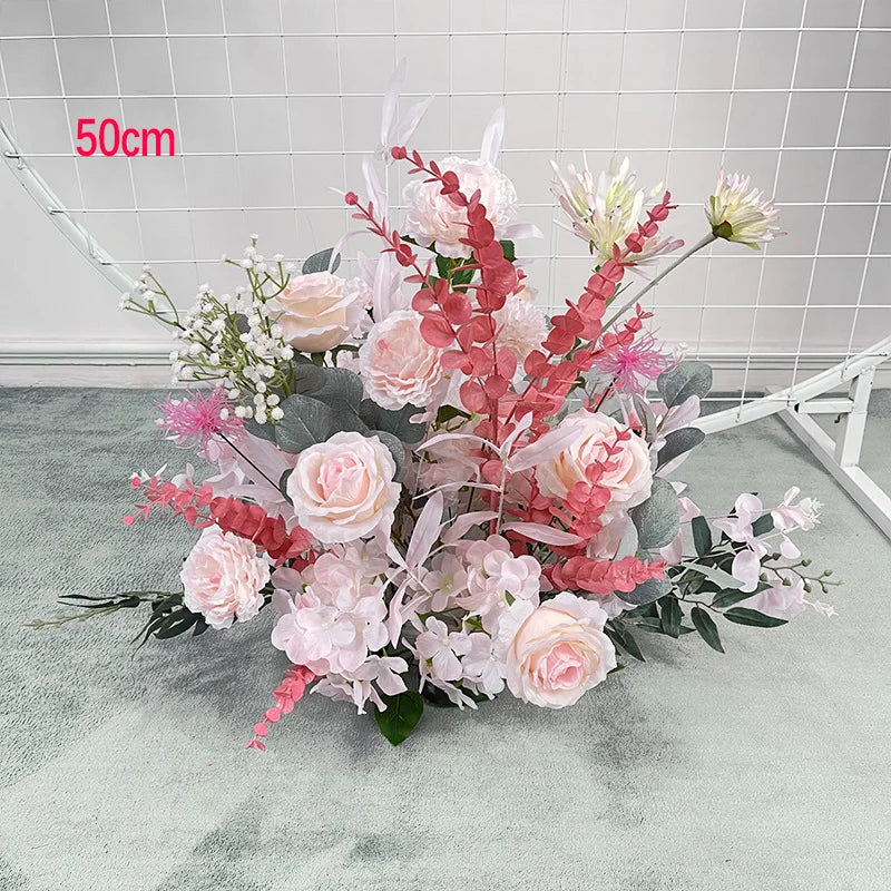 Fleurs Roses Artificielles Elégantes pour Arche Raffiné