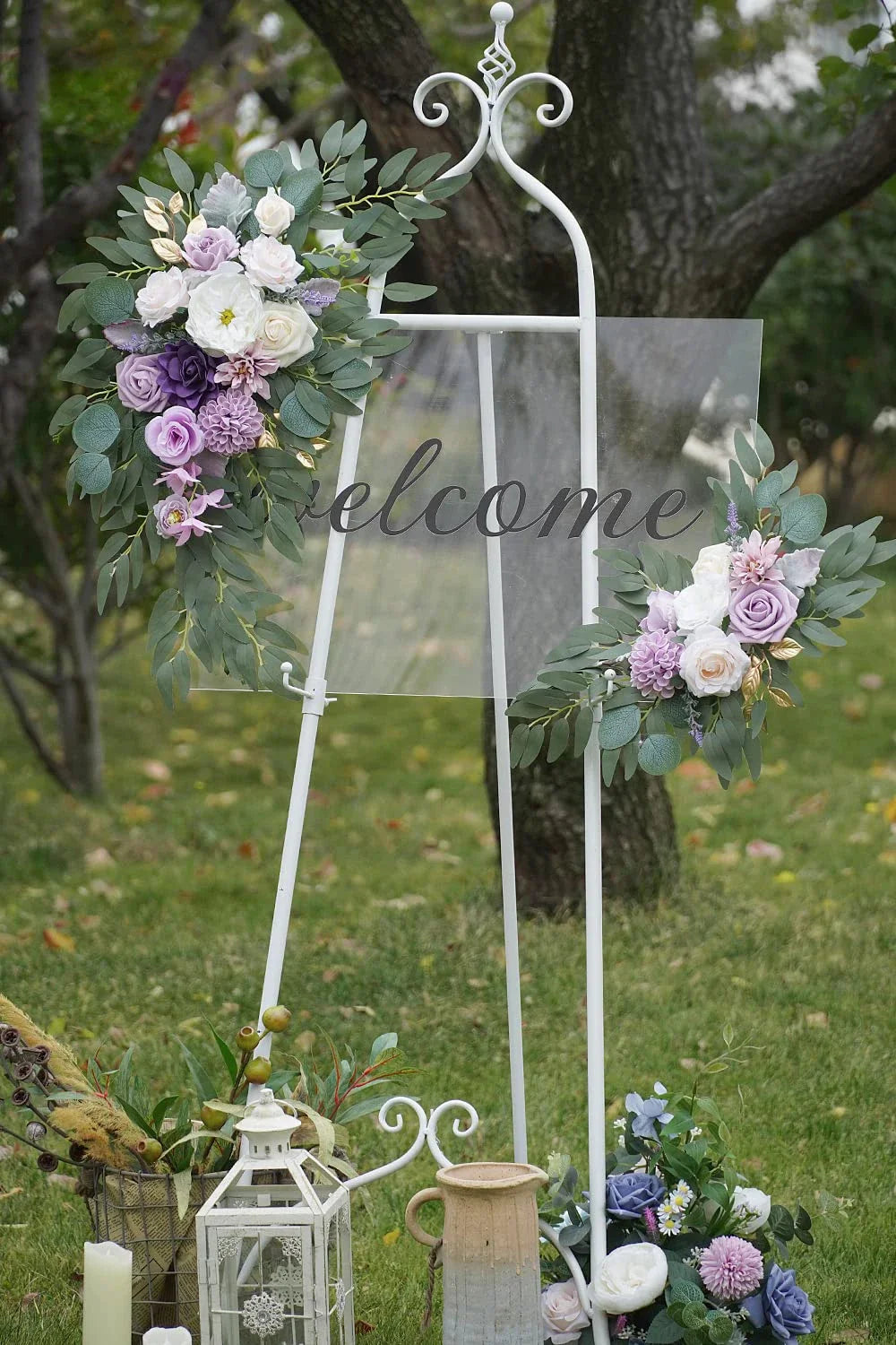Fleurs Violettes Artificielles Arc Mariage sublime
