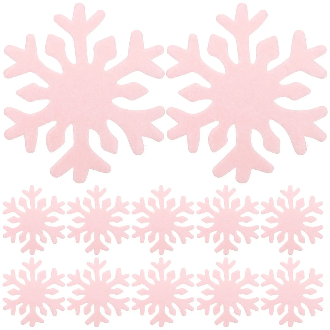 Flocon de Neige Déco en Papier de Riz Rose
