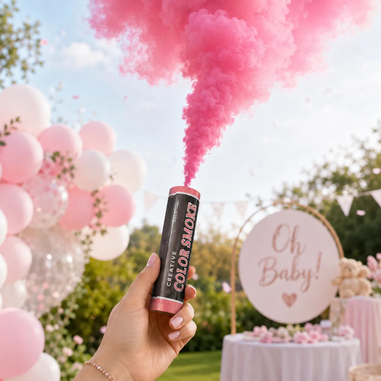 Fumigène à Main Rose