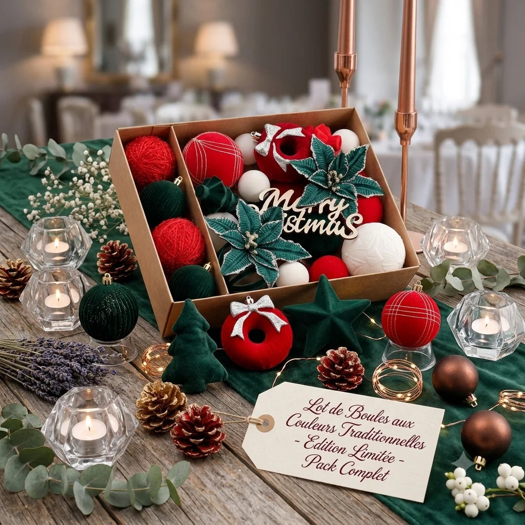 Lot de Boules aux Couleurs Traditionnelles