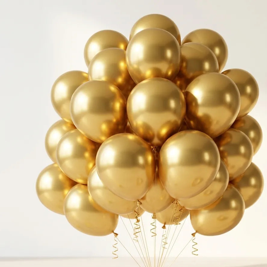 Ballons Anniversaire Dorés