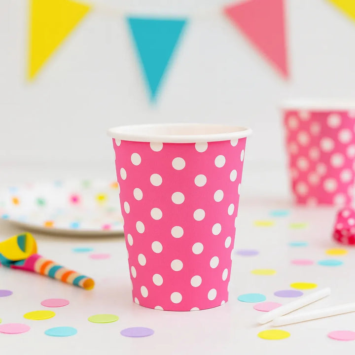 Gobelet Anniversaire à Pois Rose