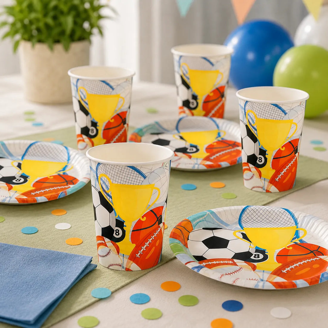 Gobelet Anniversaire Thème Sport Unique