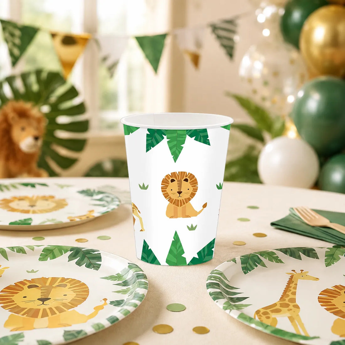 Gobelet Jetable Roi de la Jungle Pratique