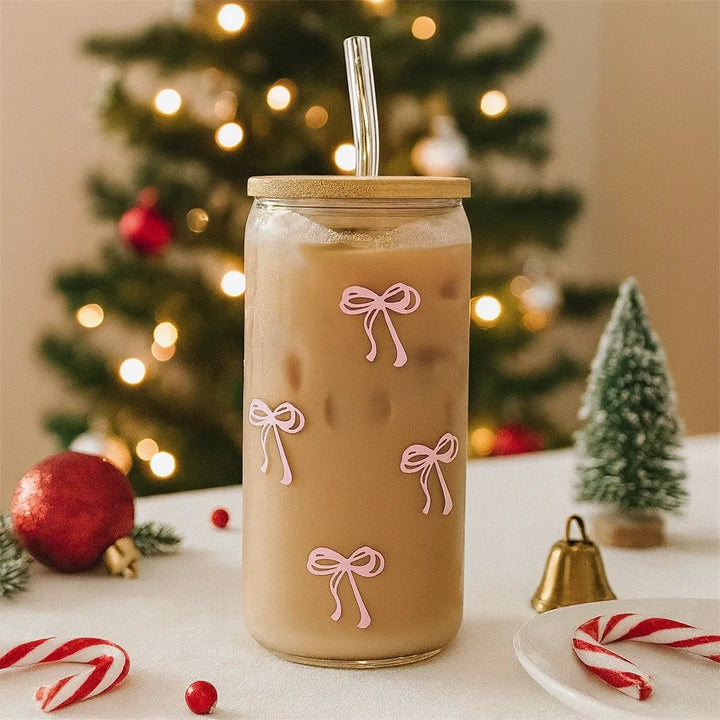 Gobelet Noël en Verre à Nœud