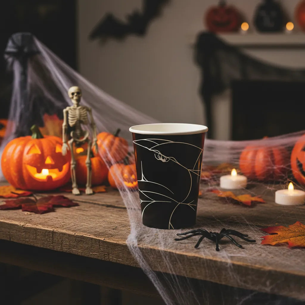 Gobelet Noir Araignée