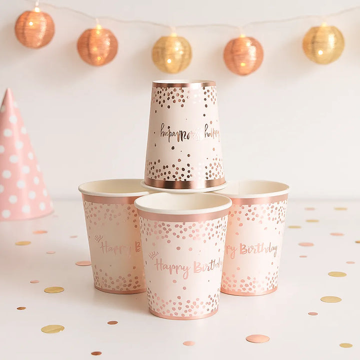 Gobelet Rose Happy Birthday Jolie