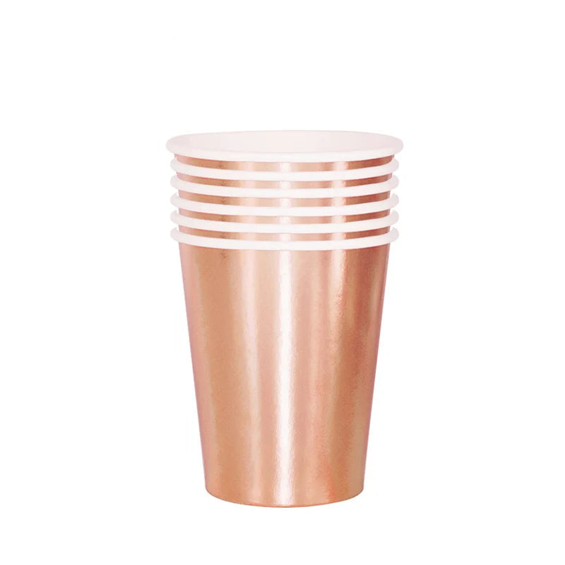 Gobelets Jetables Or Rose