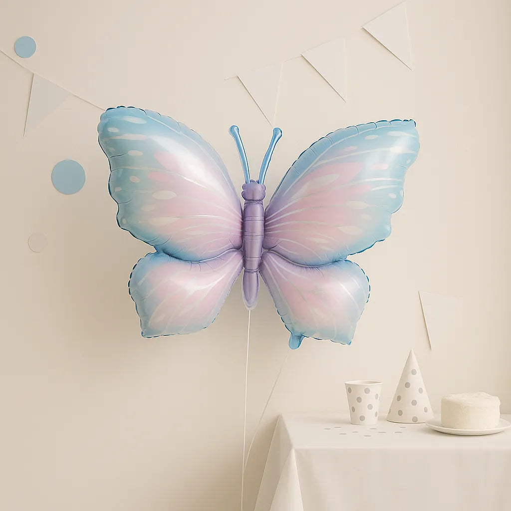 Grand Ballon Papillon Bleu