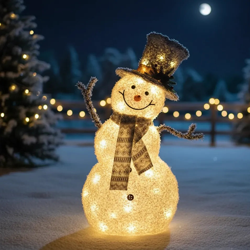 Grand Bonhomme de Neige Lumineux Extérieur