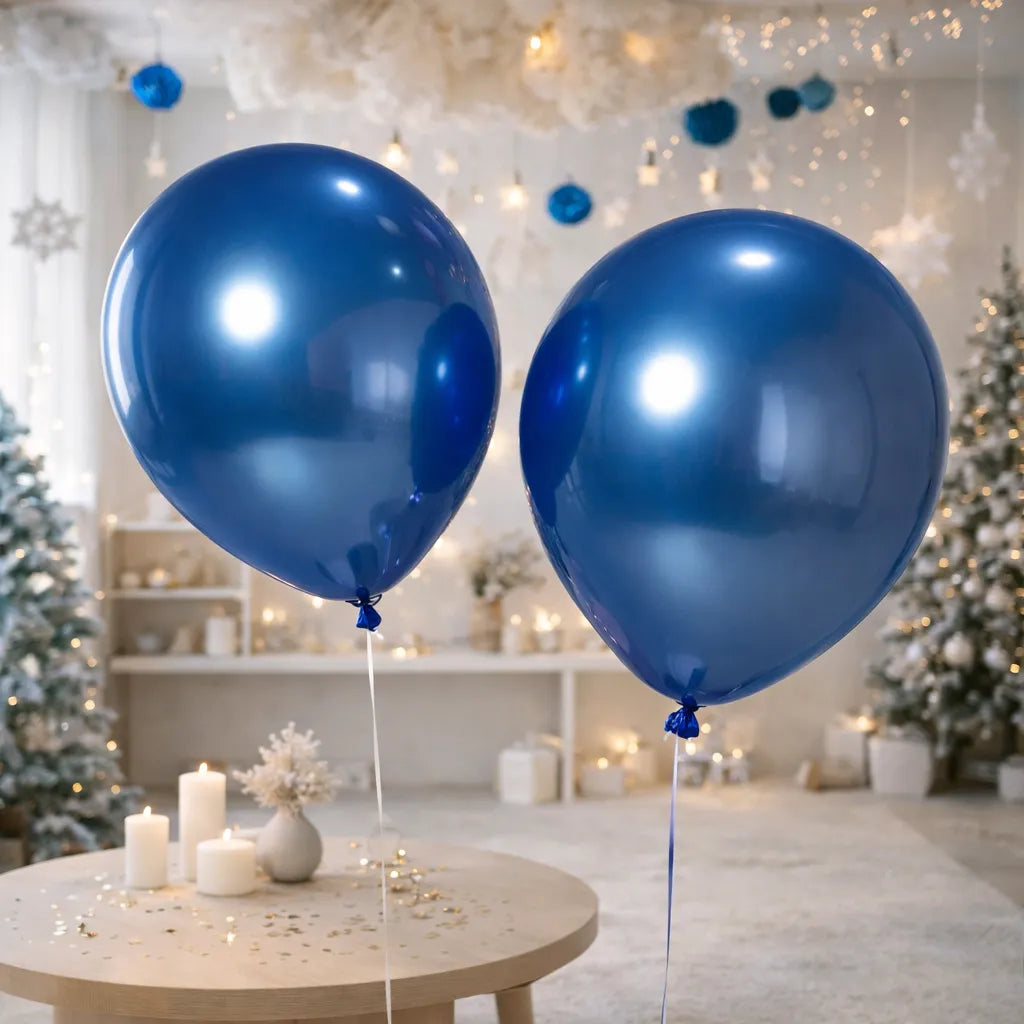 Gros Ballon Bleu Métallisé