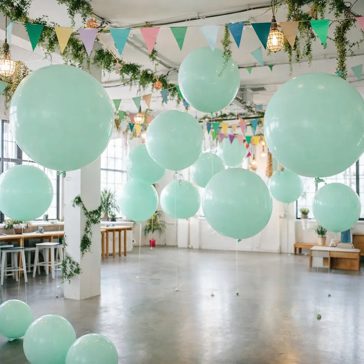 Gros Ballon Bleu Vert