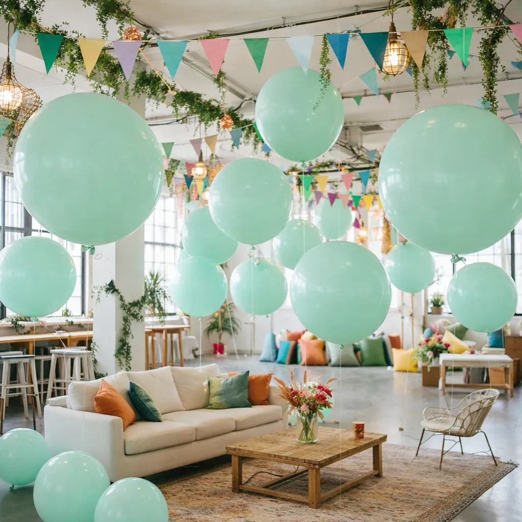 Gros Ballon Bleu Vert De Qualité