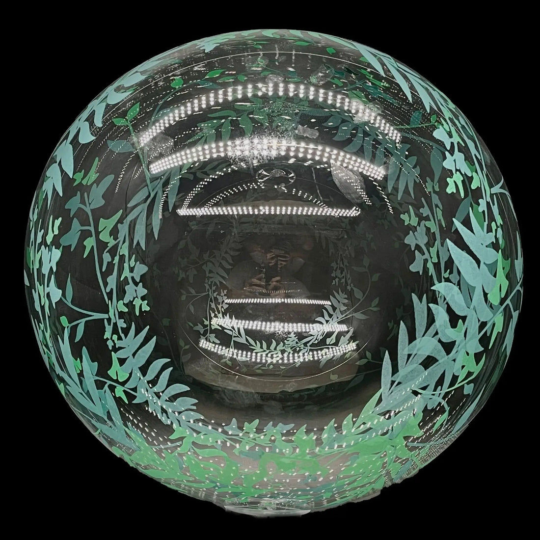 Gros Ballon Transparent à Feuillages Unique