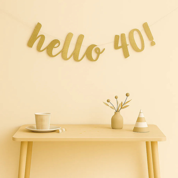 Guirlande Anniversaire Hello 40