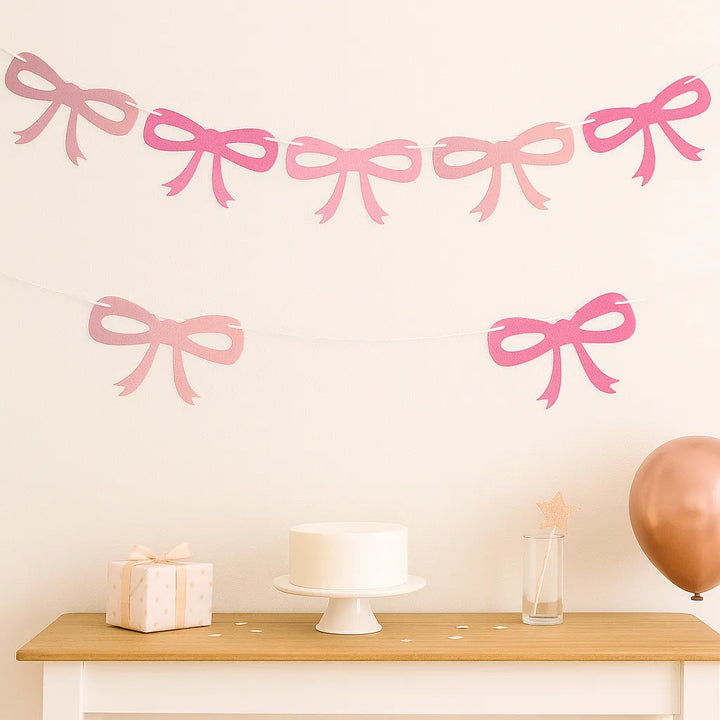 Guirlande Anniversaire Nœud pour Fille