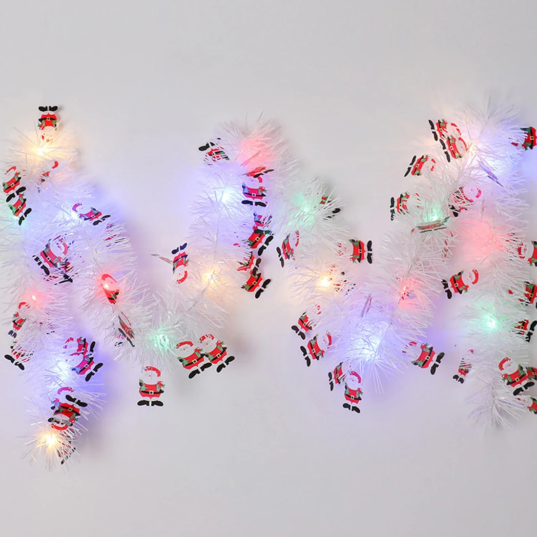 Guirlande Blanche Père Noël à LED Design