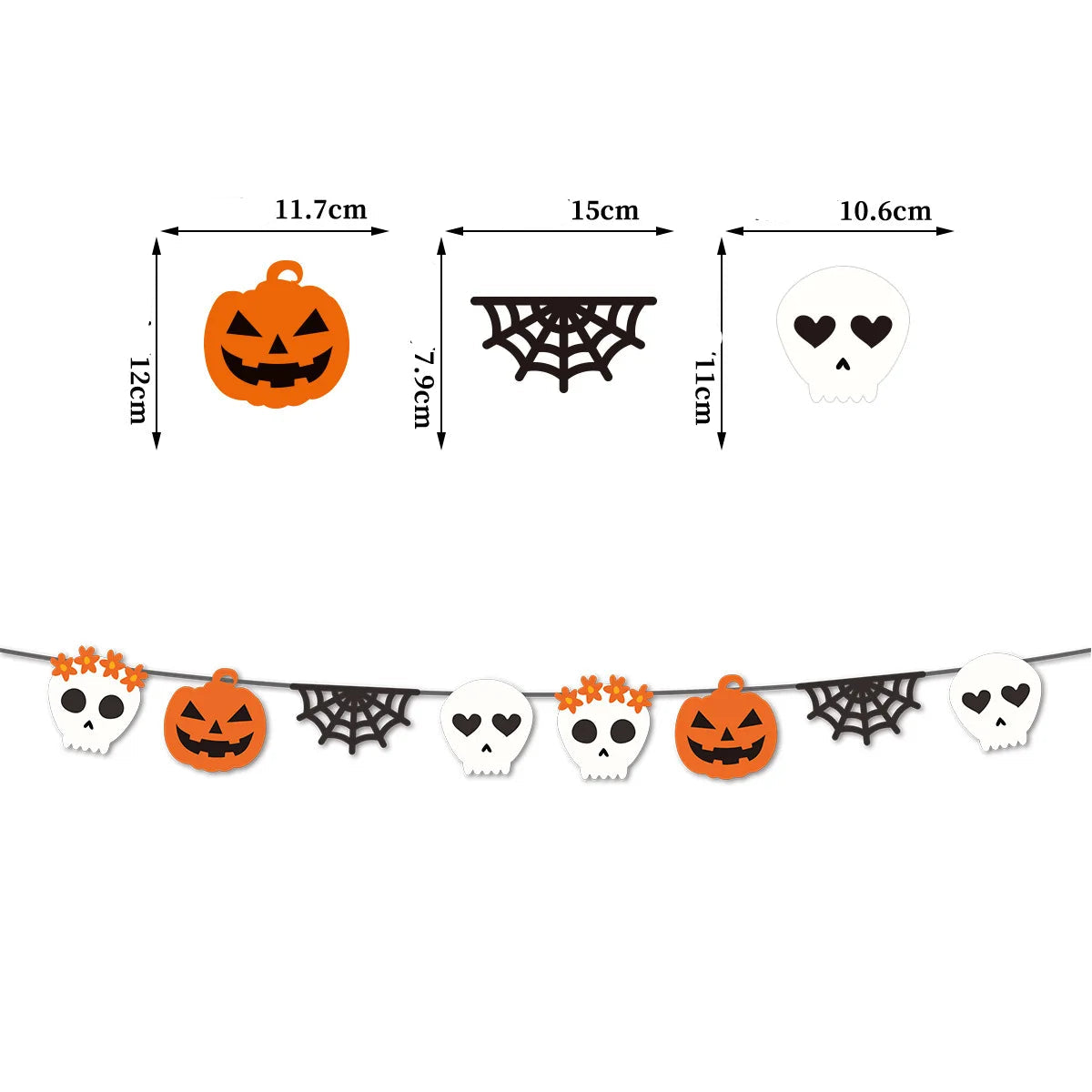 Guirlande Citrouille pour Halloween Unique
