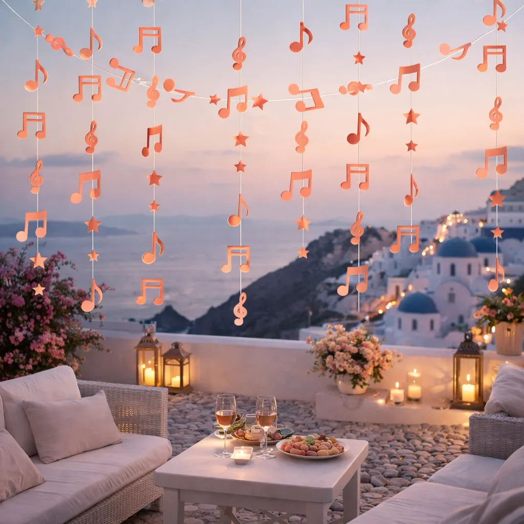 Guirlande Décoratives Rose Gold Musiques