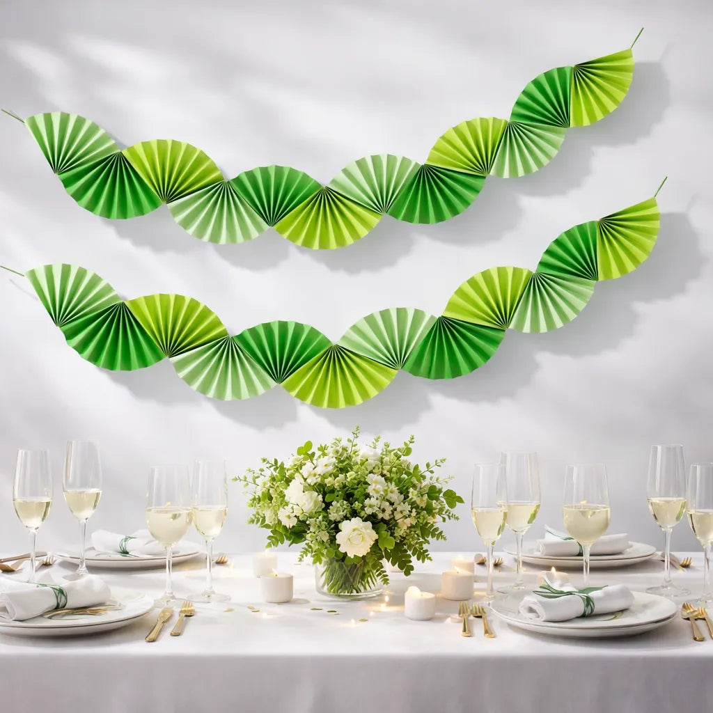 Guirlande Eventails Verts